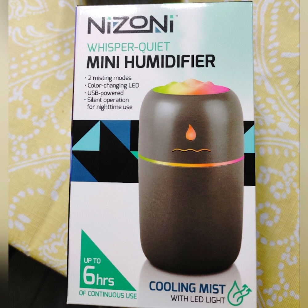 Mini humidifier for car, office, small areas.